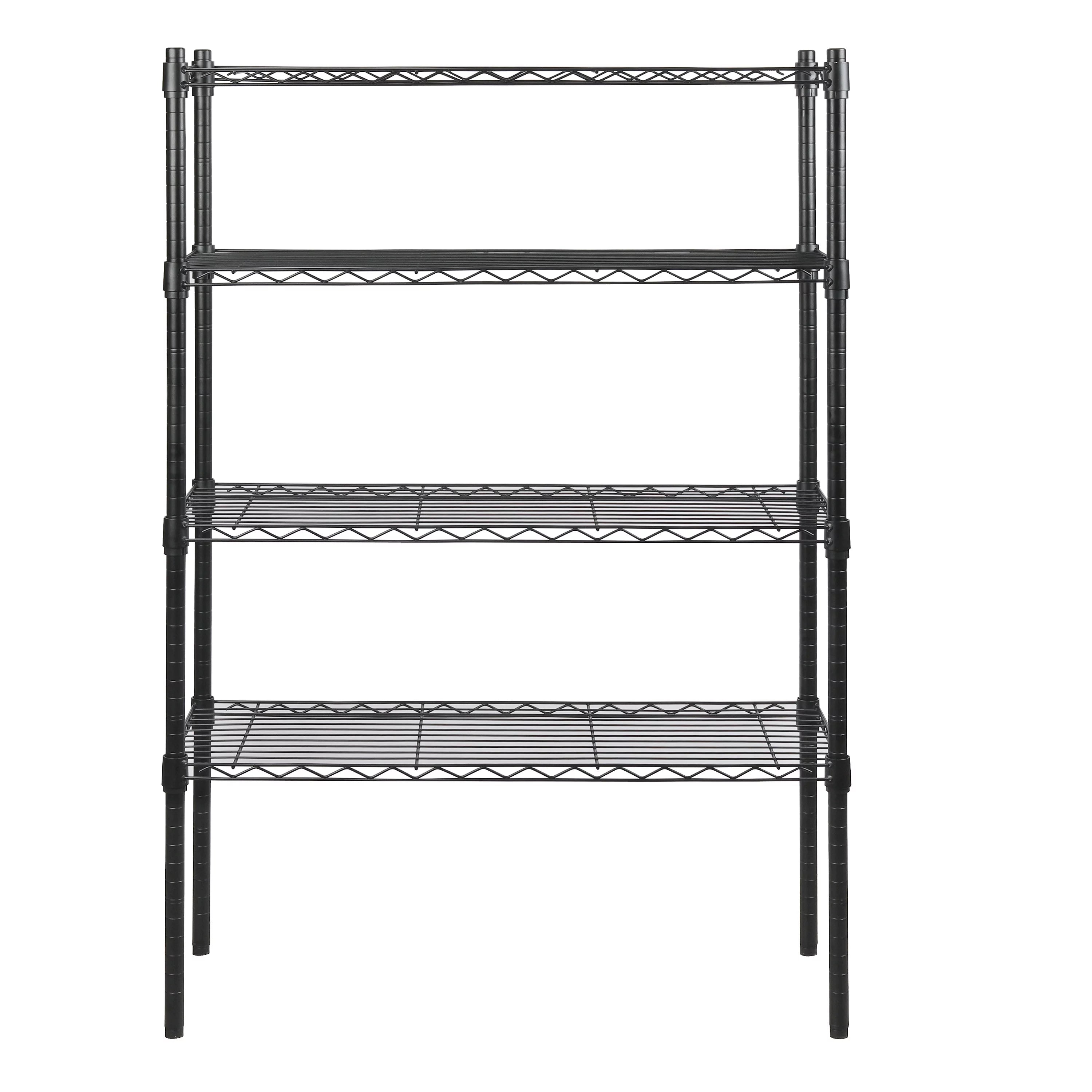 Black 4 Tier Wire Shelf Unit Q3118