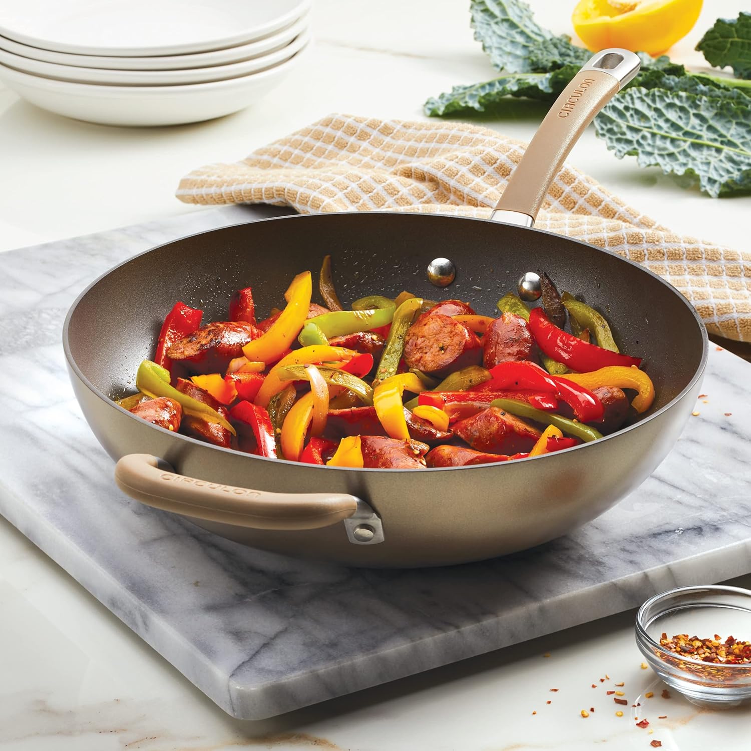 12 Inch Hard Anodized Nonstick Jumbo Cooker with Lid U938