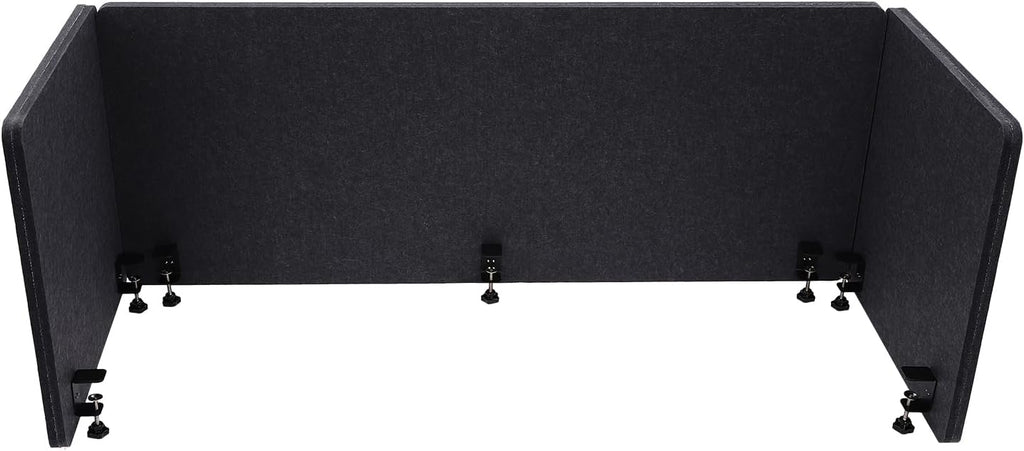 Dark Gray Acoustic Desk Privacy Panel, 59"L x 24"W V38311