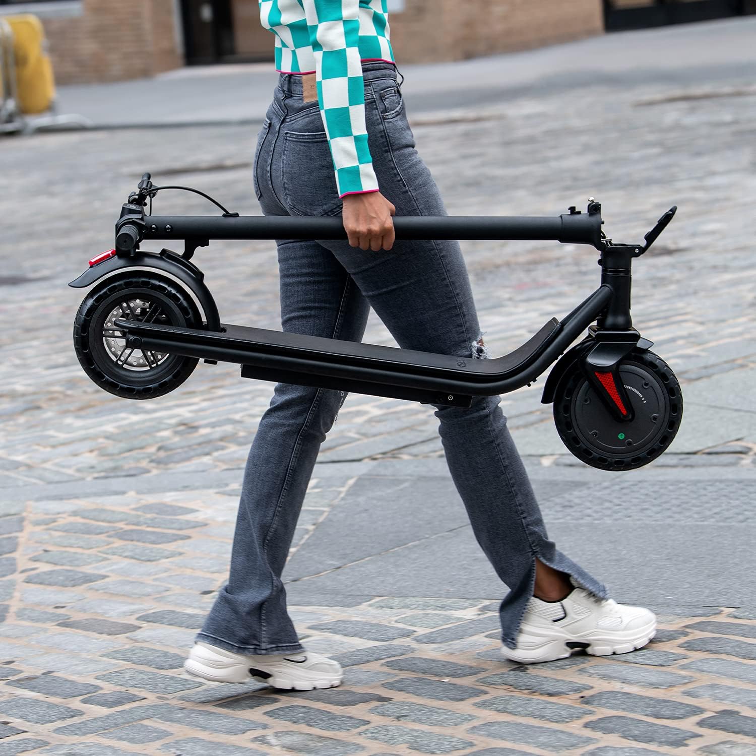 Electric Scooter, 15 miles per hour, 16 miles Max Range, 250-Watt Motor, Black Z6764