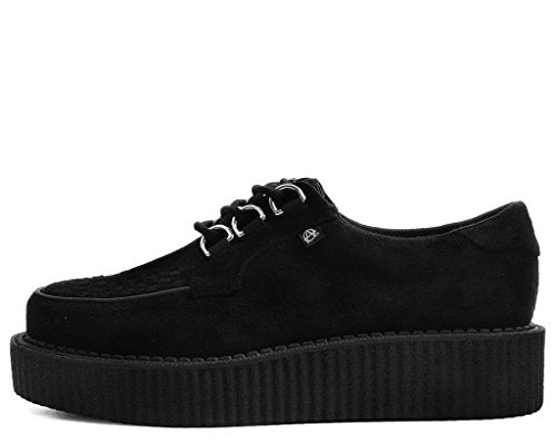 Black Faux Suede Creeper Shoes J8963