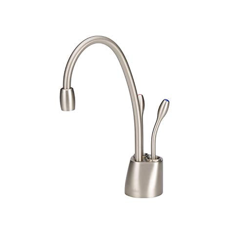 Contemporary Instant Hot and Cold Water Dispenser Faucet, Satin Nickel Q7402