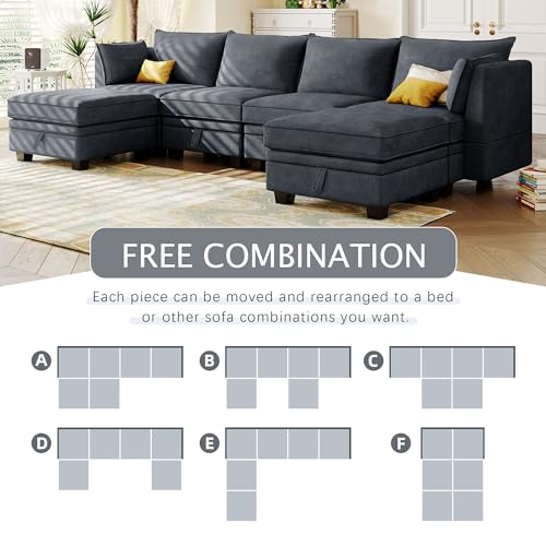 Beige Chenille 2 Piece L-Shape Modular Sectional Sofa T4007