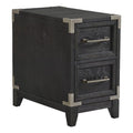 Black Wood Chairside Table A473