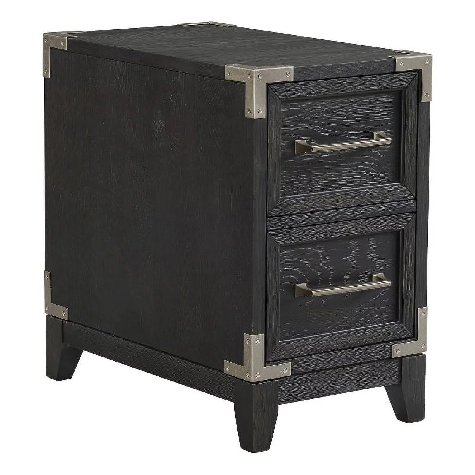 Black Wood Chairside Table A473
