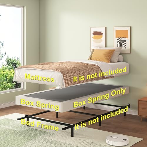 Twin Box Spring with Fabric Cover Set, 5 Inch Twin Size O4003
