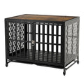 42 inch Black Heavy Duty Dog Crate Furniture D257264
