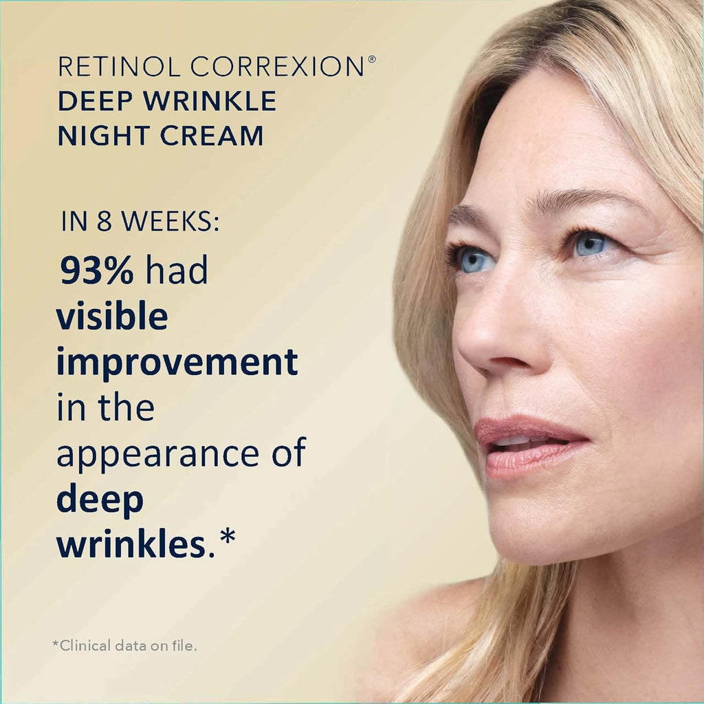 Retinol Correxion Deep Wrinkle Night Face Cream + Daily Under Eye Cream Skin Care Set W9789
