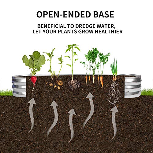 Silver Galvanized Metal Raised Garden Bed Kit E83241