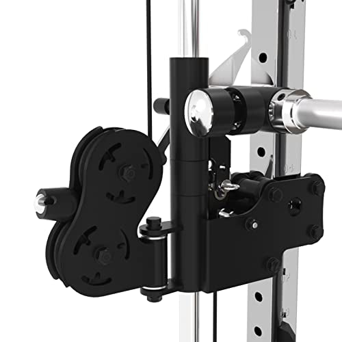Folding Home Gym Smith Machine with Pulley System Squat Rack Weight Bar F485