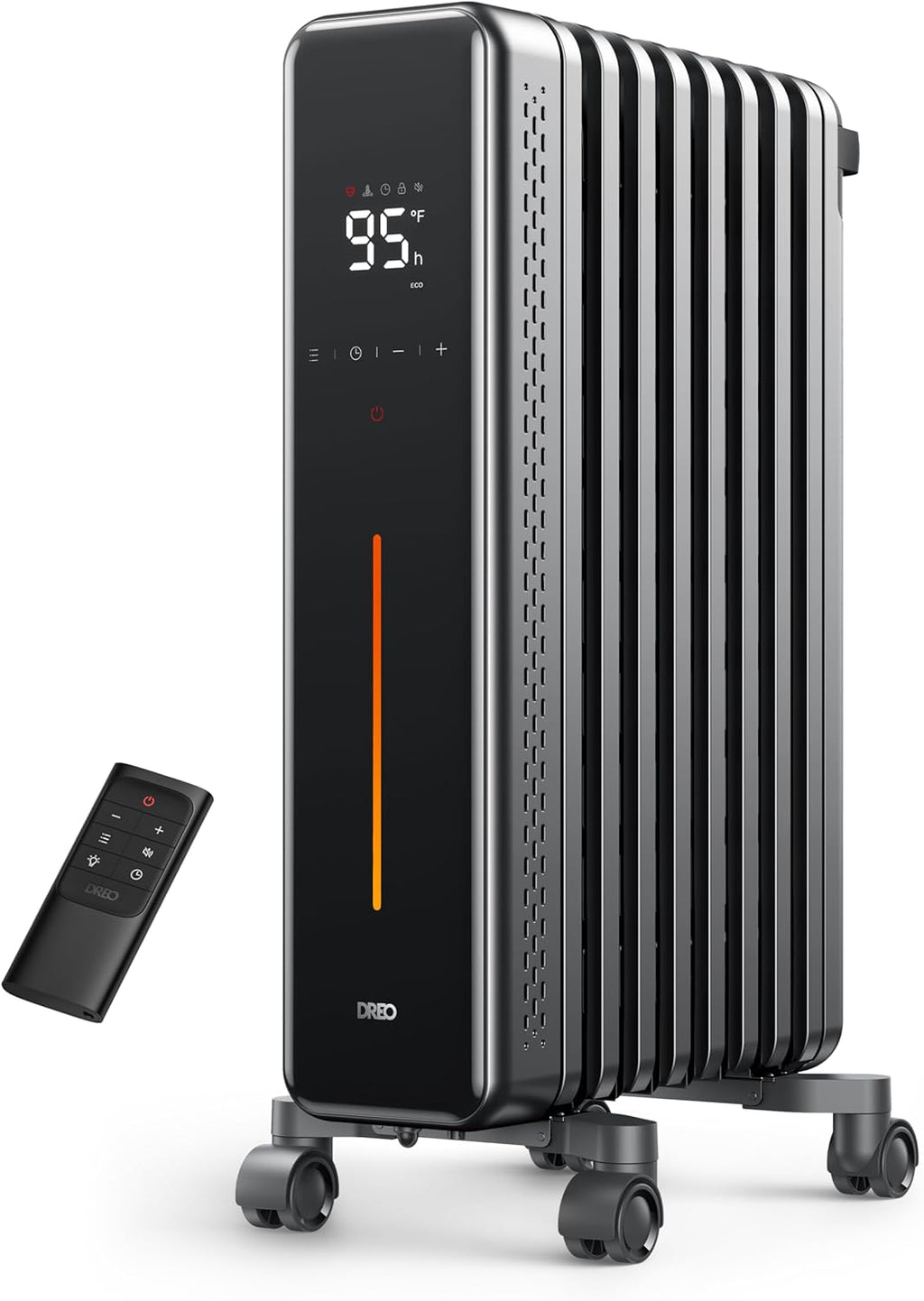 1500W Oil Filled Radiator Heater and 120° Oscillating Wall Mount Electric Space Heater Bundle U59683