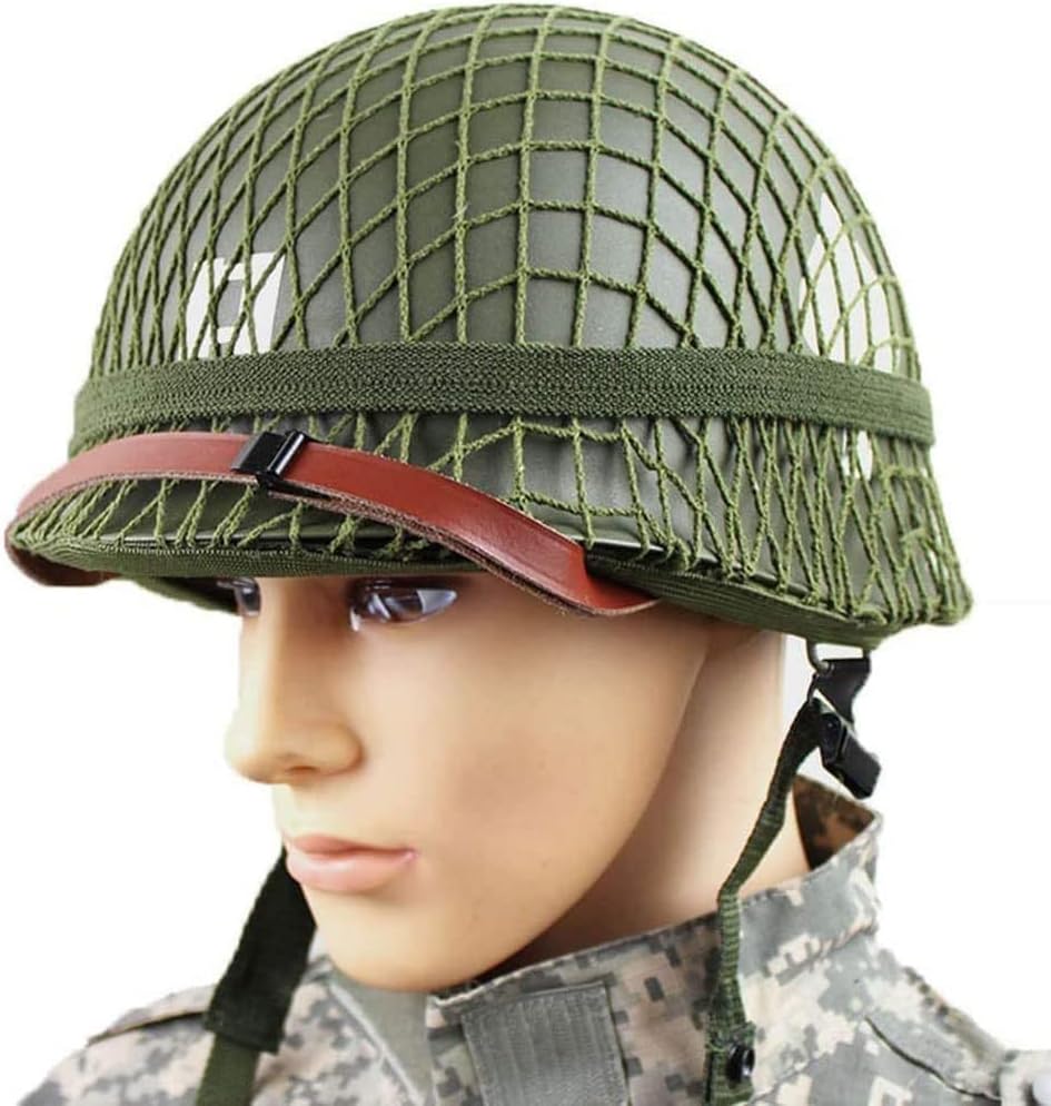 M1 Replica Helmet with Net Canvas Chin Strap T63929
