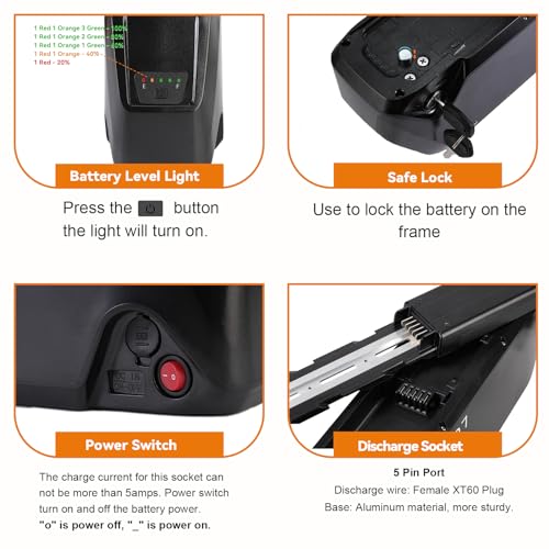 36V 48V 52V Ebike Battery Pack with 3A Fast Charger Q89766