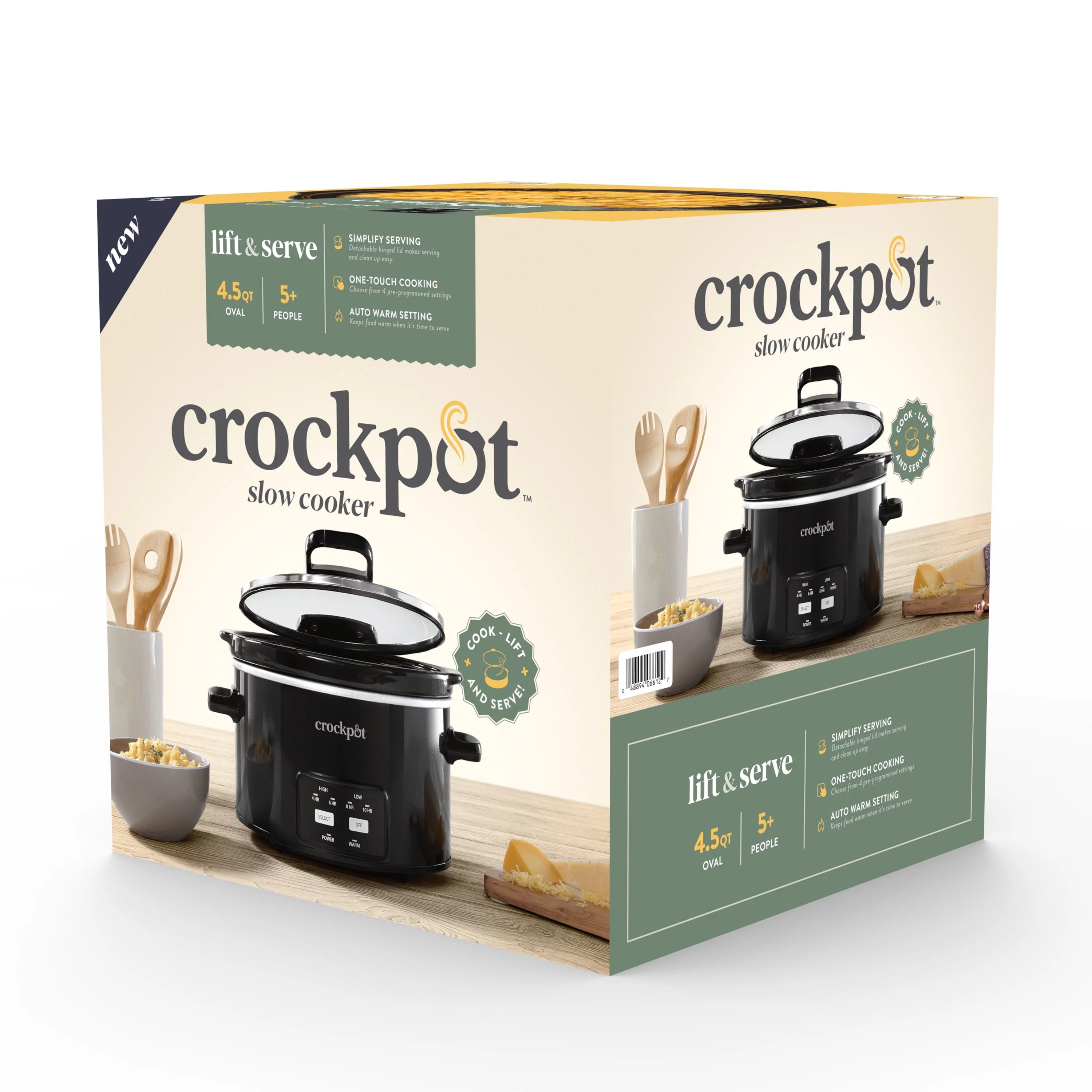 4.5-Quart Black Slow Cooker G764