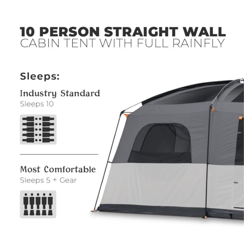 10 Person Large Multi Room Cabin Tent X3895