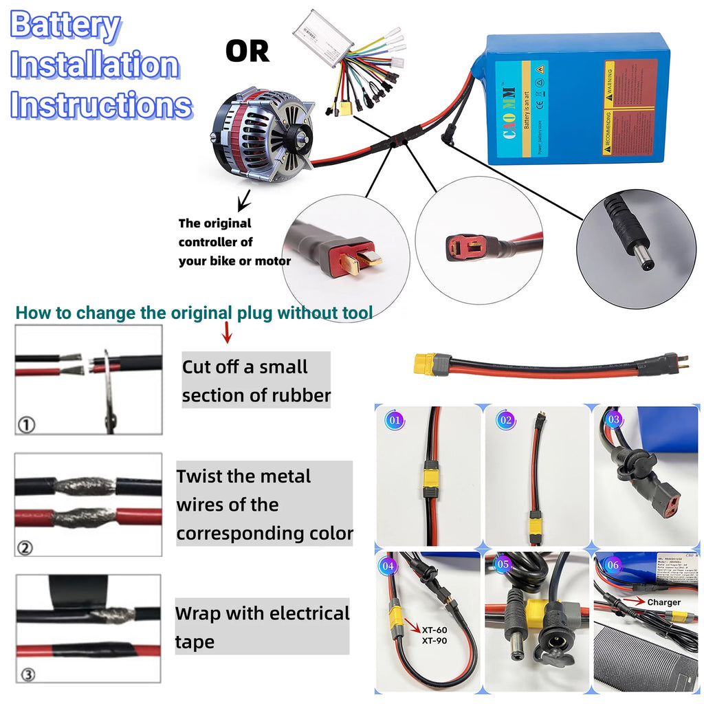 48V 20Ah Lithium Ebike Battery with Charger T60219