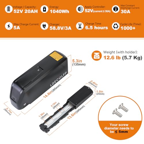 36V 48V 52V Ebike Battery Pack with 3A Fast Charger Q89766