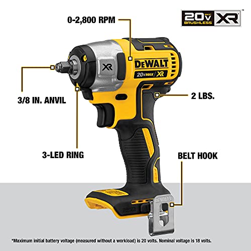 20V MAX XR Cordless Impact Wrench, 3/8-Inch, Tool Only M814314