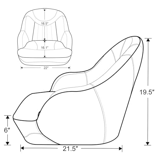 White Pontoon Boat Seat I593187