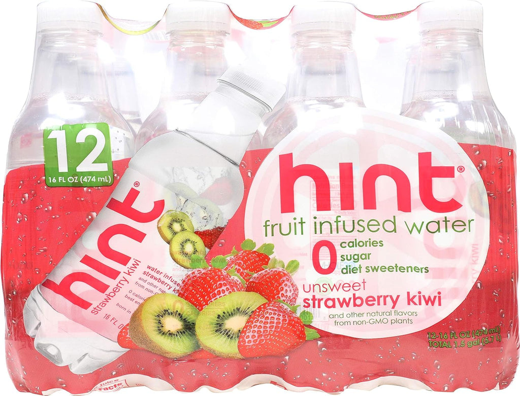Strawberry Kiwi Unsweet Water, 16 Fluid Ounce (Pack of 12) W9749