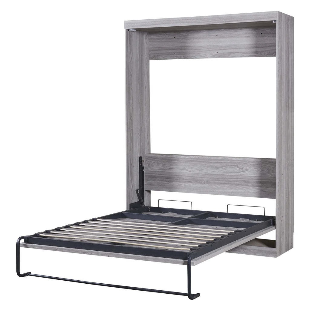 Gray Pine Wood Full Size Murphy Bed Z216575