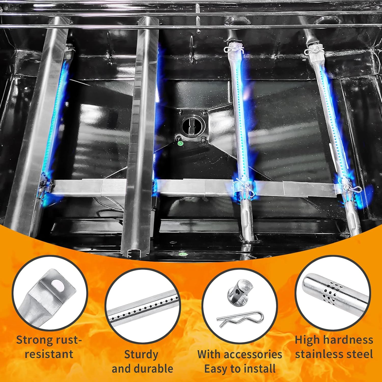 Grill Burners and Heat Tent and Grill Grates A837