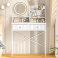 White 2 Drawer Vanity Desk B740