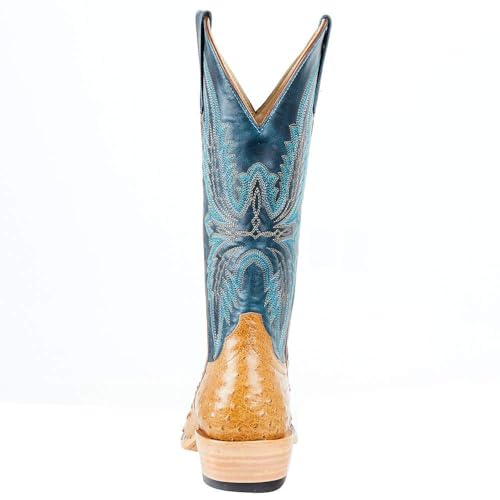 Women's Full Quill Ostrich Top Hand Snub Toe Boot T334480