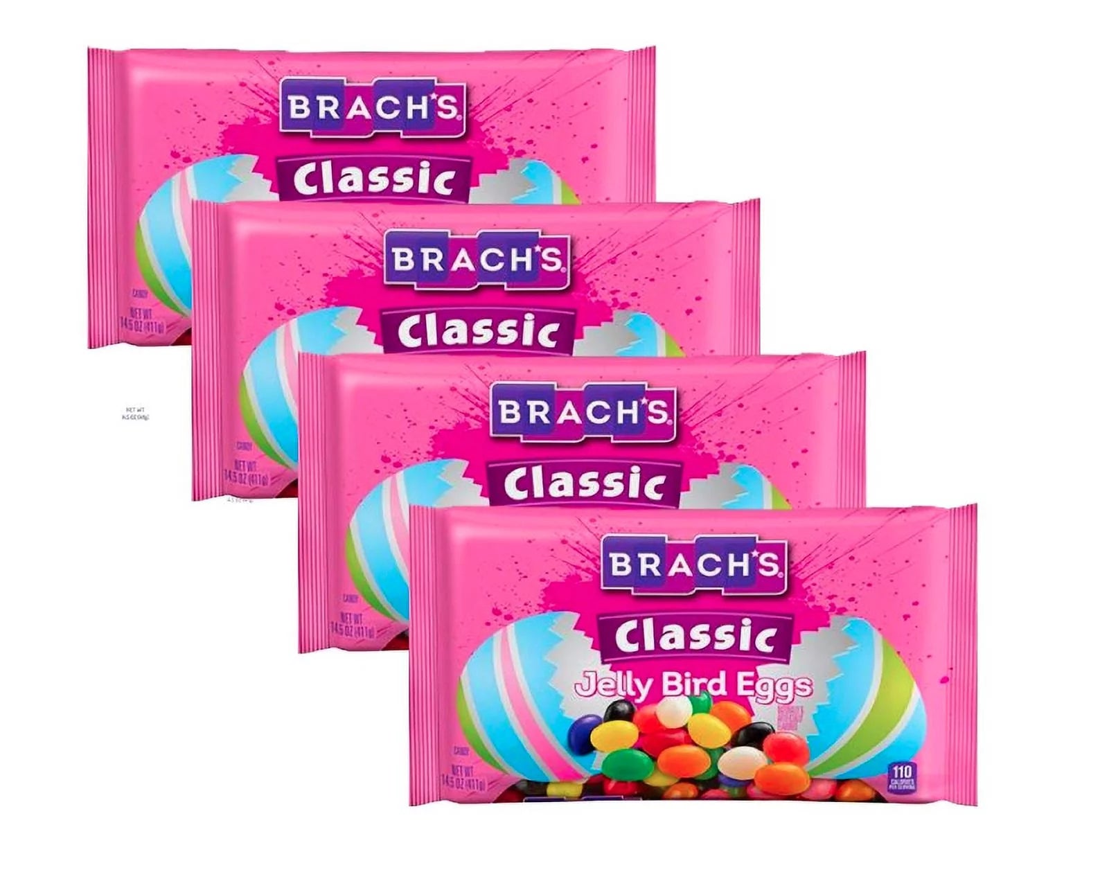 Classic Jelly Bird Eggs Easter Candy - Pack of 4 Bags - 7 oz Per Bag - Bulk Jelly Beans P3051