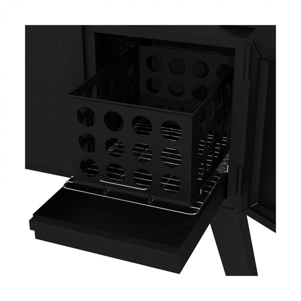 Black Vertical Offset Charcoal Smoker D2835