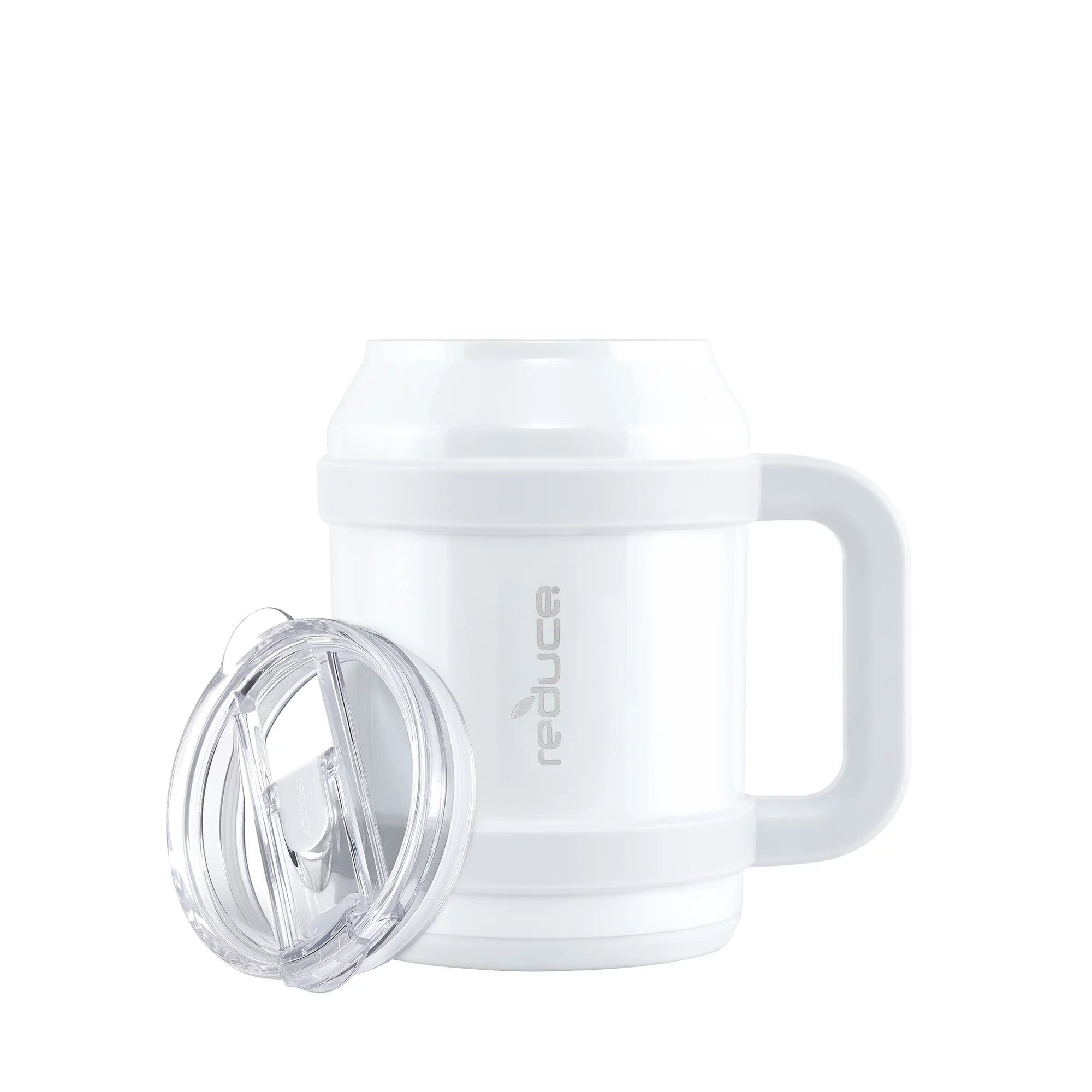 White 50 fl oz Vacuum Insulated Stainless Steel Mug with Lid and Straw I67009