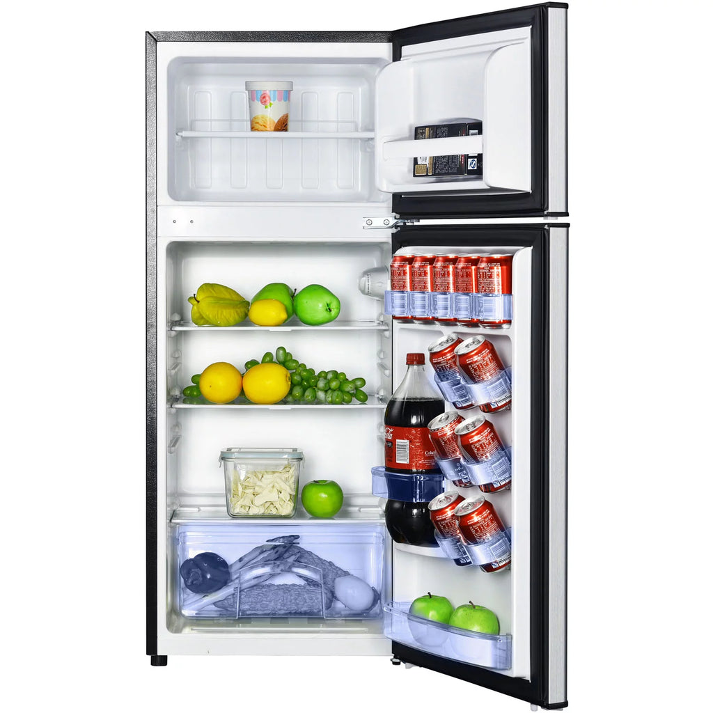 4.5-Cu. Ft. Mini Refrigerator with Top-Mount Freezer and Stainless Steel Door B180583