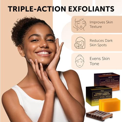 Papaya and Turmeric Kojic Acid Soap Bar, 2 Pack Q7163