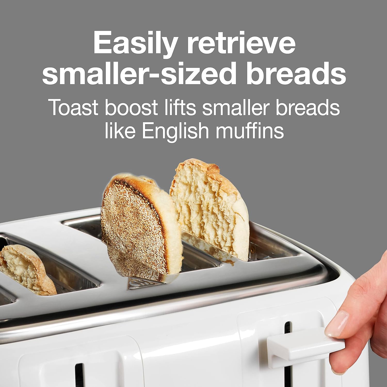 4 Slice Toaster with Extra Wide Slots, White A3486