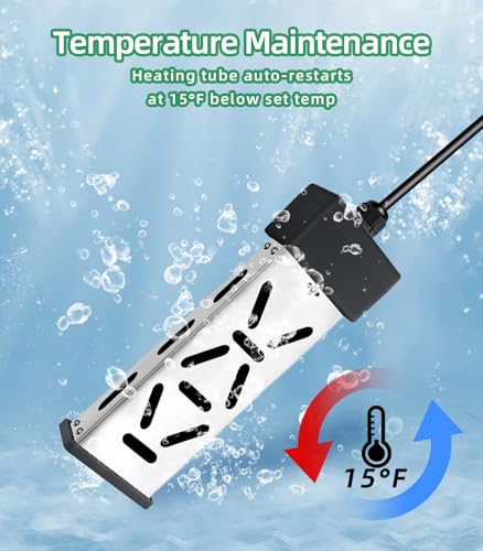1800W Portable Immersion Water Heater with Adjustable Thermostat H66407
