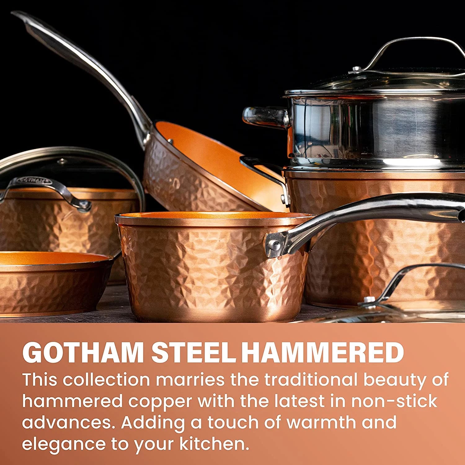 20 Piece Nonstick Copper Cookware and Bakeware Set N963