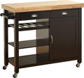 Wenge/Natural Storage Kitchen Cart D617234