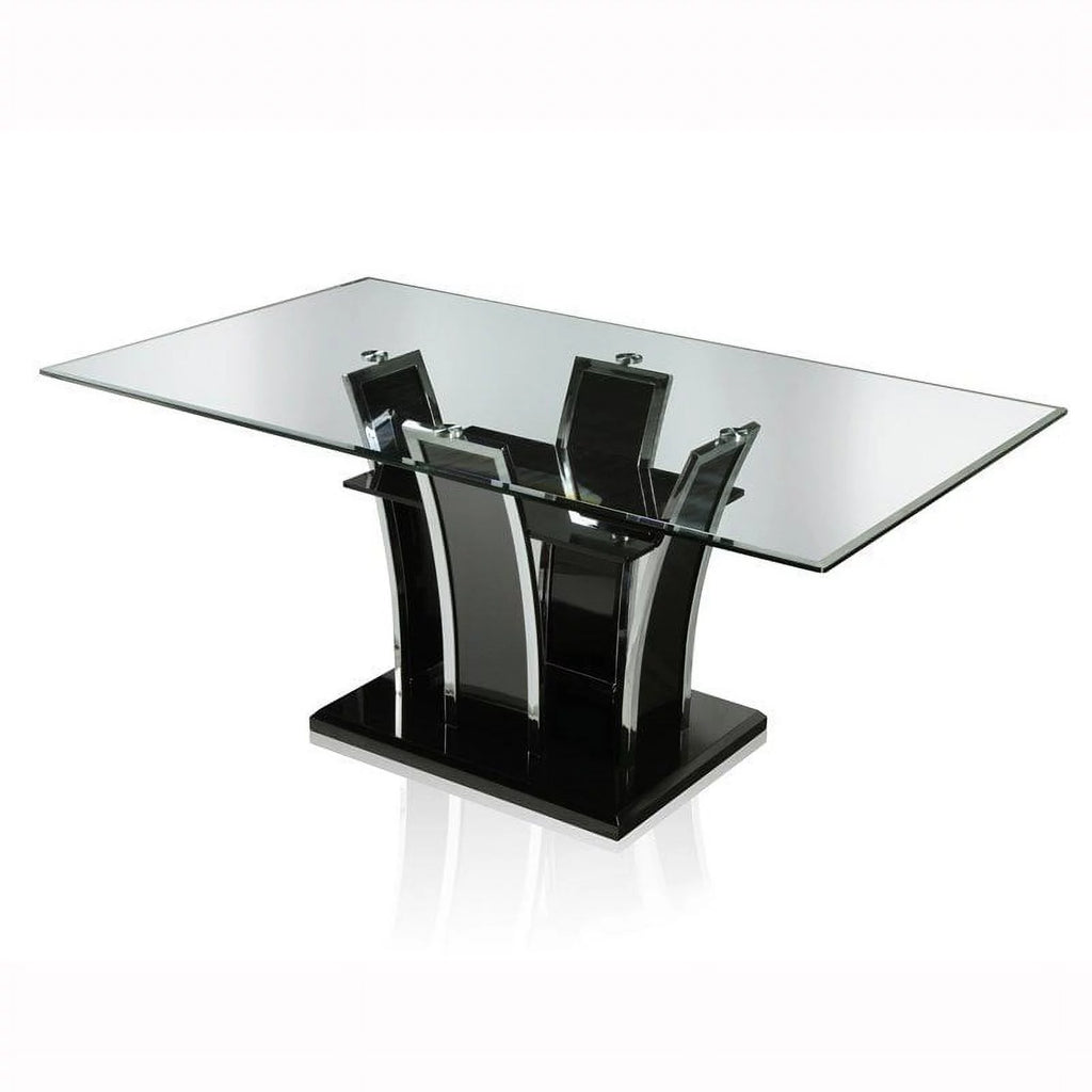 Black Glass Top Dining Table P758826