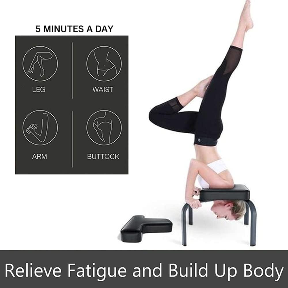Black Stainless Steel Yoga Inversion Bench Y77574