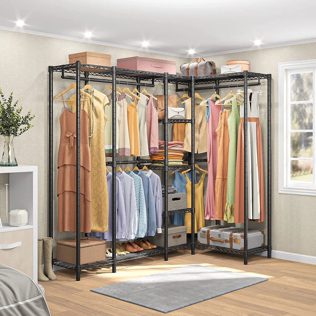 Black Freestanding Metal Clothes Rack E651