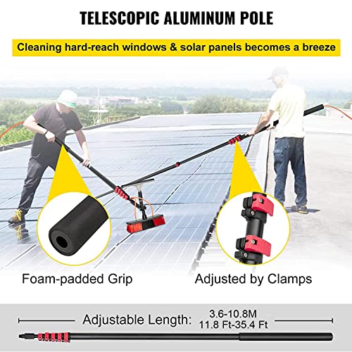 Water Fed Pole 3-in-1 Kit with Scrubber Brush, Spray Washer, Window Squeegee, 7.2M/23.6Ft S369984