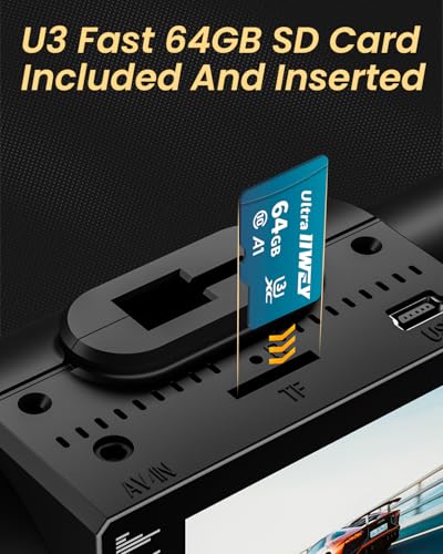 Dash Cam 1080P Three Channels with IR Night Vision Car Camera SD Card Included Dashboard Camera M685