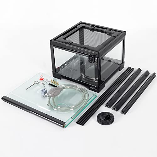 15 Gallon Full Glass Reptile Terrarium with Siphon Gravel Cleaner Set I5215