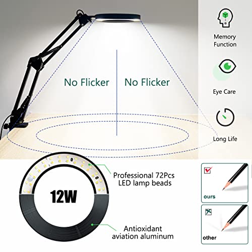10X Magnifying Lamp with LED Light and Stand N9261