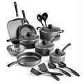 18 Piece Non-stick Cookware Set, Steel Gray Y614