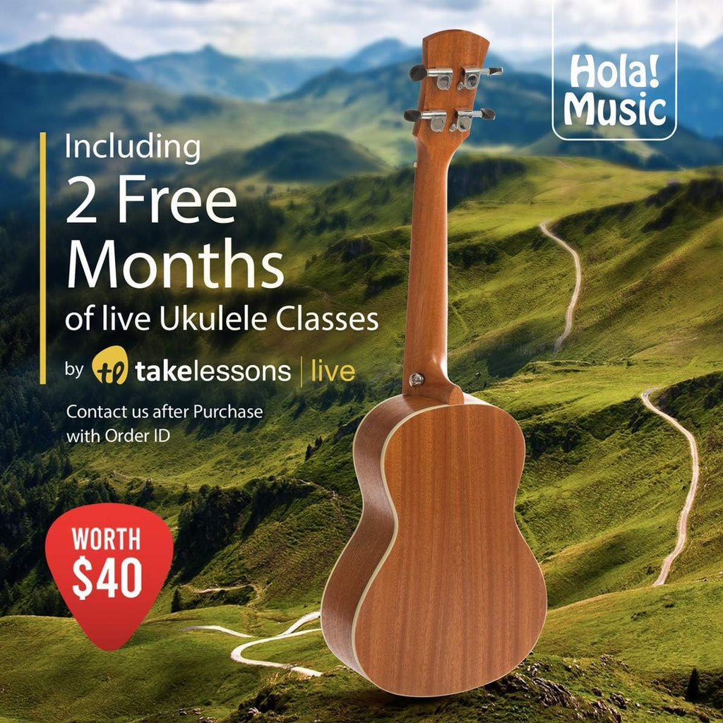 24 Inch Mahogany Concert Ukulele Bundle with Padded Gig Bag G898