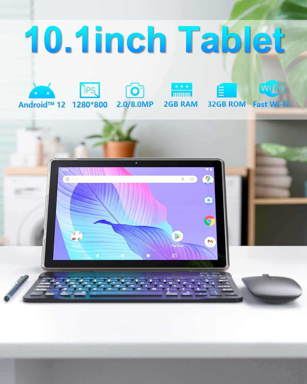 Android 12 Tablet 10.1 Inch 32GB ROM 2GB RAM E3930