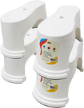 White 2 Pairs Plastic Toilet Stool C6829