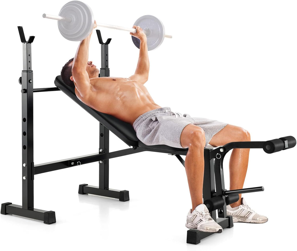 Adjustable Weight Bench with Squat Racks Y2453