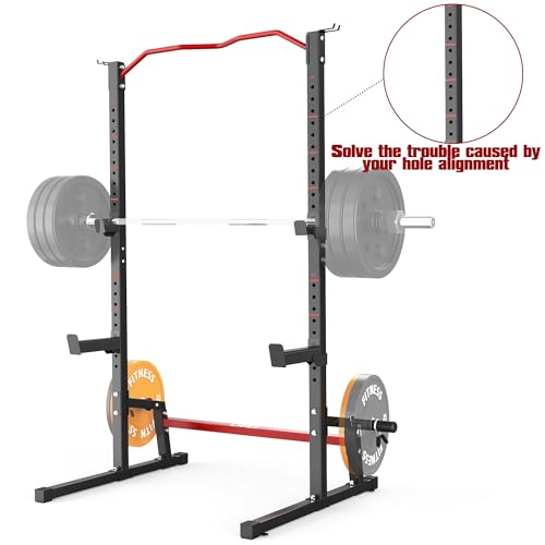 Adjustable Squat Rack Barbell Rack Squat Stand Bench Press Pull Up Home Gym N73100